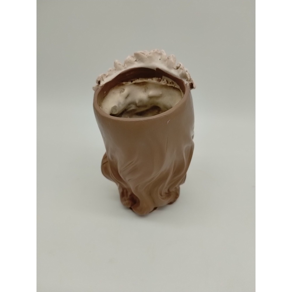 Head Face Planter Flower Pot Succulent Resin   4" Tall × 2  1/2" Wide Air Plant - Picture 3 of 7